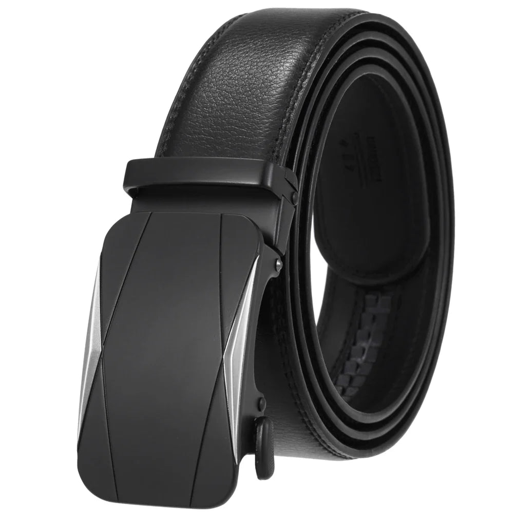 HKM-584723 Genuine Cow Leather Men's Designer Belt - Sophisticated and Durable Accessory