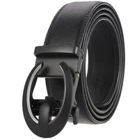 HKM-584723 Genuine Cow Leather Men's Designer Belt - Sophisticated and Durable Accessory