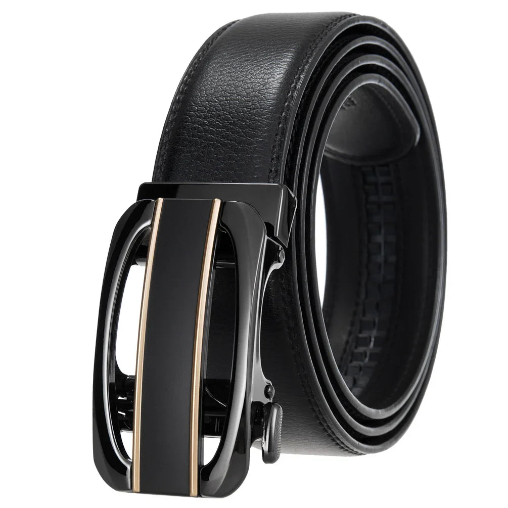 HKM-584723 Genuine Cow Leather Men's Designer Belt - Sophisticated and Durable Accessory