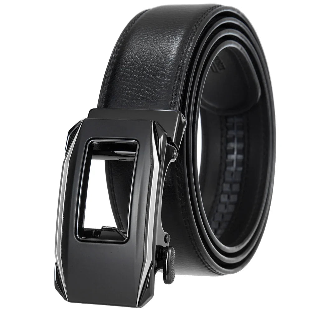 HKM-584723 Genuine Cow Leather Men's Designer Belt - Sophisticated and Durable Accessory