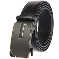 HKM-584723 Genuine Cow Leather Men's Designer Belt - Sophisticated and Durable Accessory