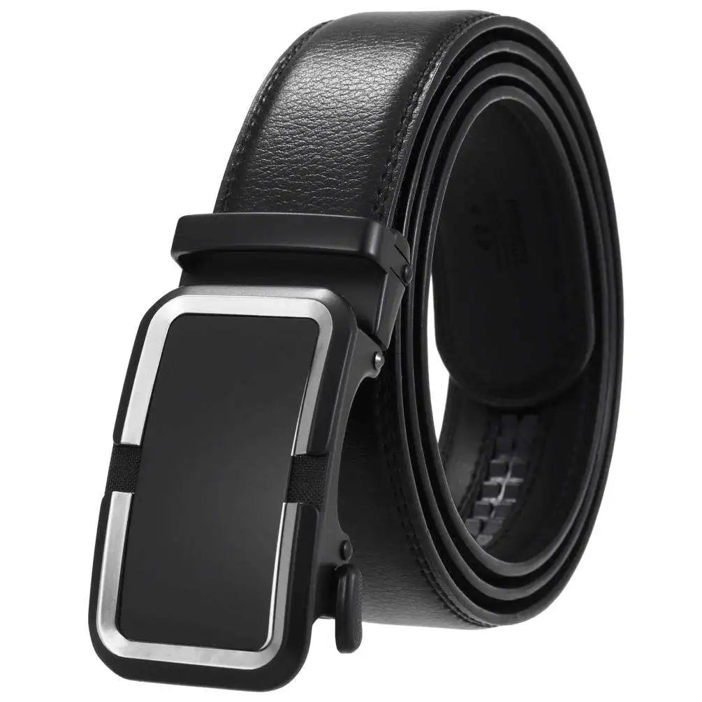 HKM-584723 Genuine Cow Leather Men's Designer Belt - Sophisticated and Durable Accessory