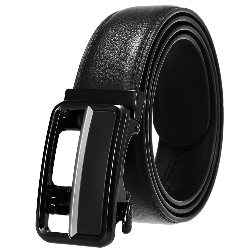 HKM-584723 Genuine Cow Leather Men's Designer Belt - Sophisticated and Durable Accessory