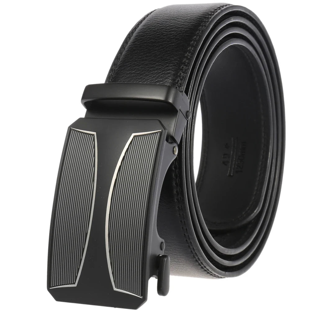 HKM-584723 Genuine Cow Leather Men's Designer Belt - Sophisticated and Durable Accessory