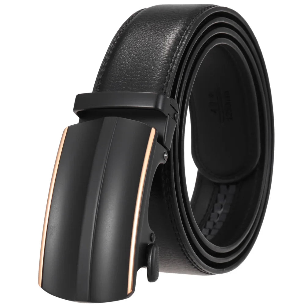 HKM-584723 Genuine Cow Leather Men's Designer Belt - Sophisticated and Durable Accessory