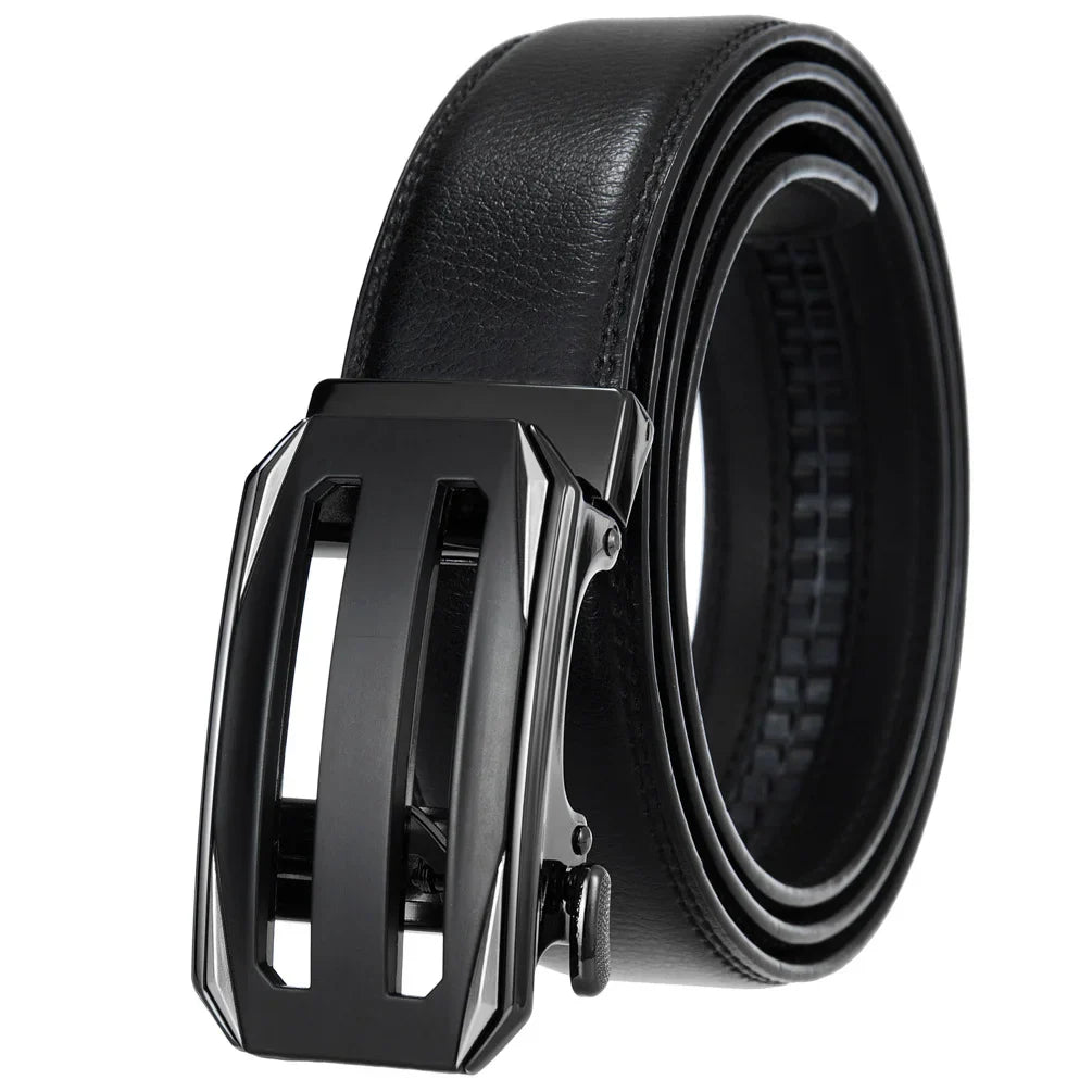 HKM-584723 Genuine Cow Leather Men's Designer Belt - Sophisticated and Durable Accessory