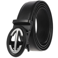 HKM-584723 Genuine Cow Leather Men's Designer Belt - Sophisticated and Durable Accessory