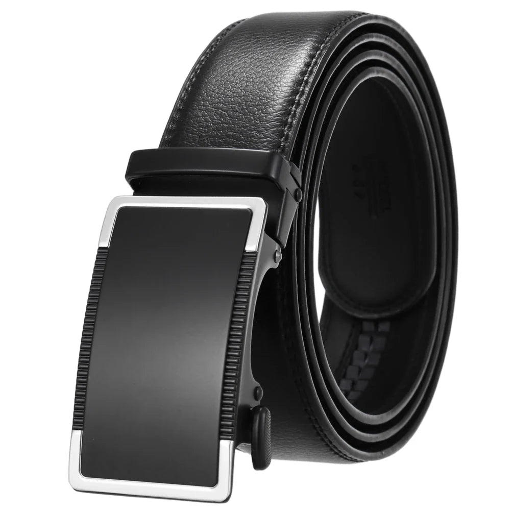 HKM-584723 Genuine Cow Leather Men's Designer Belt - Sophisticated and Durable Accessory