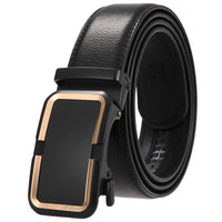 HKM-584723 Genuine Cow Leather Men's Designer Belt - Sophisticated and Durable Accessory