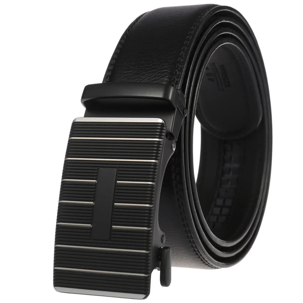 HKM-584723 Genuine Cow Leather Men's Designer Belt - Sophisticated and Durable Accessory