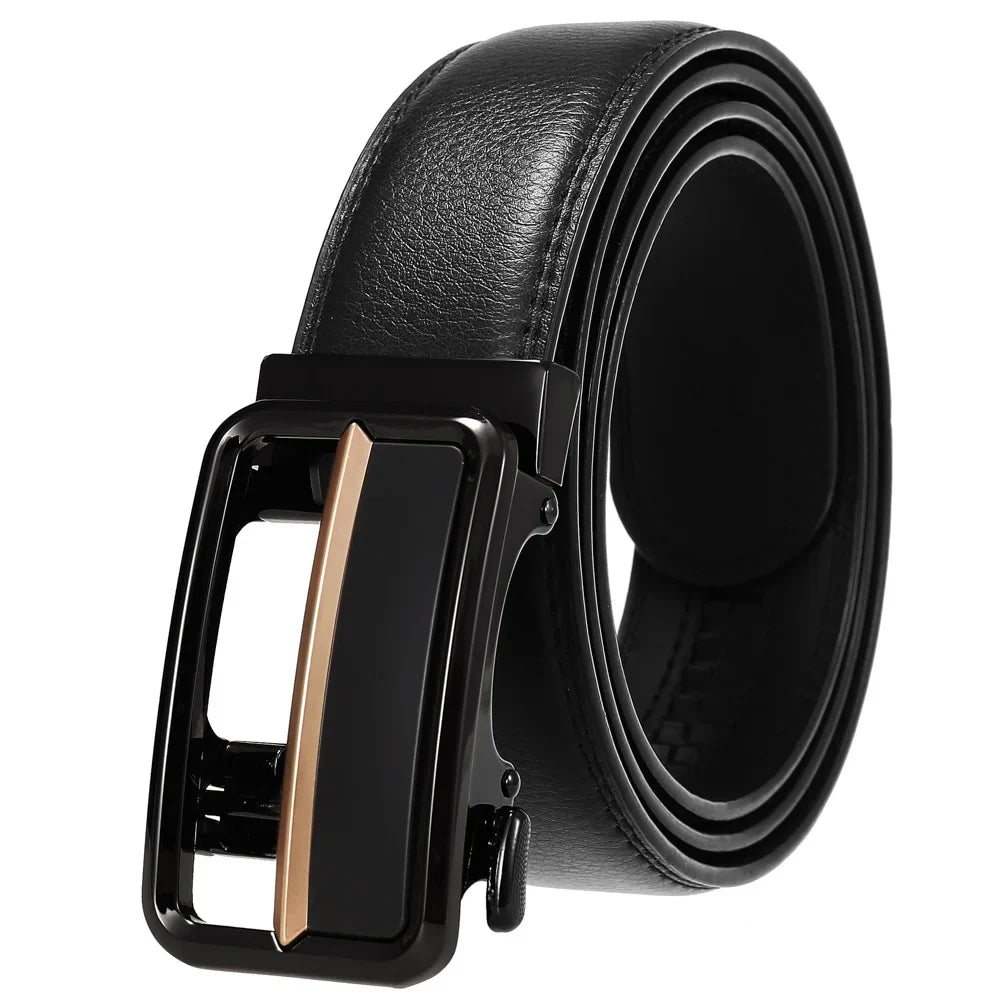 HKM-584723 Genuine Cow Leather Men's Designer Belt - Sophisticated and Durable Accessory