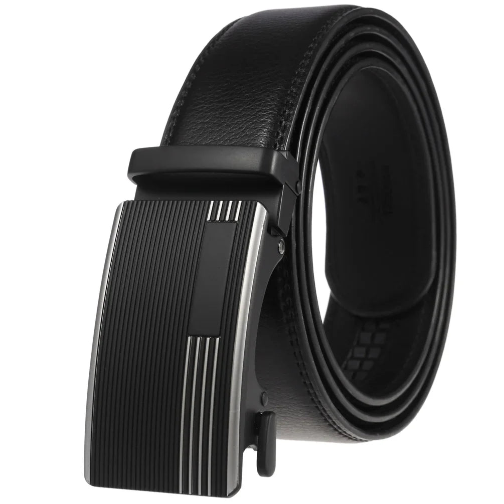 HKM-584723 Genuine Cow Leather Men's Designer Belt - Sophisticated and Durable Accessory