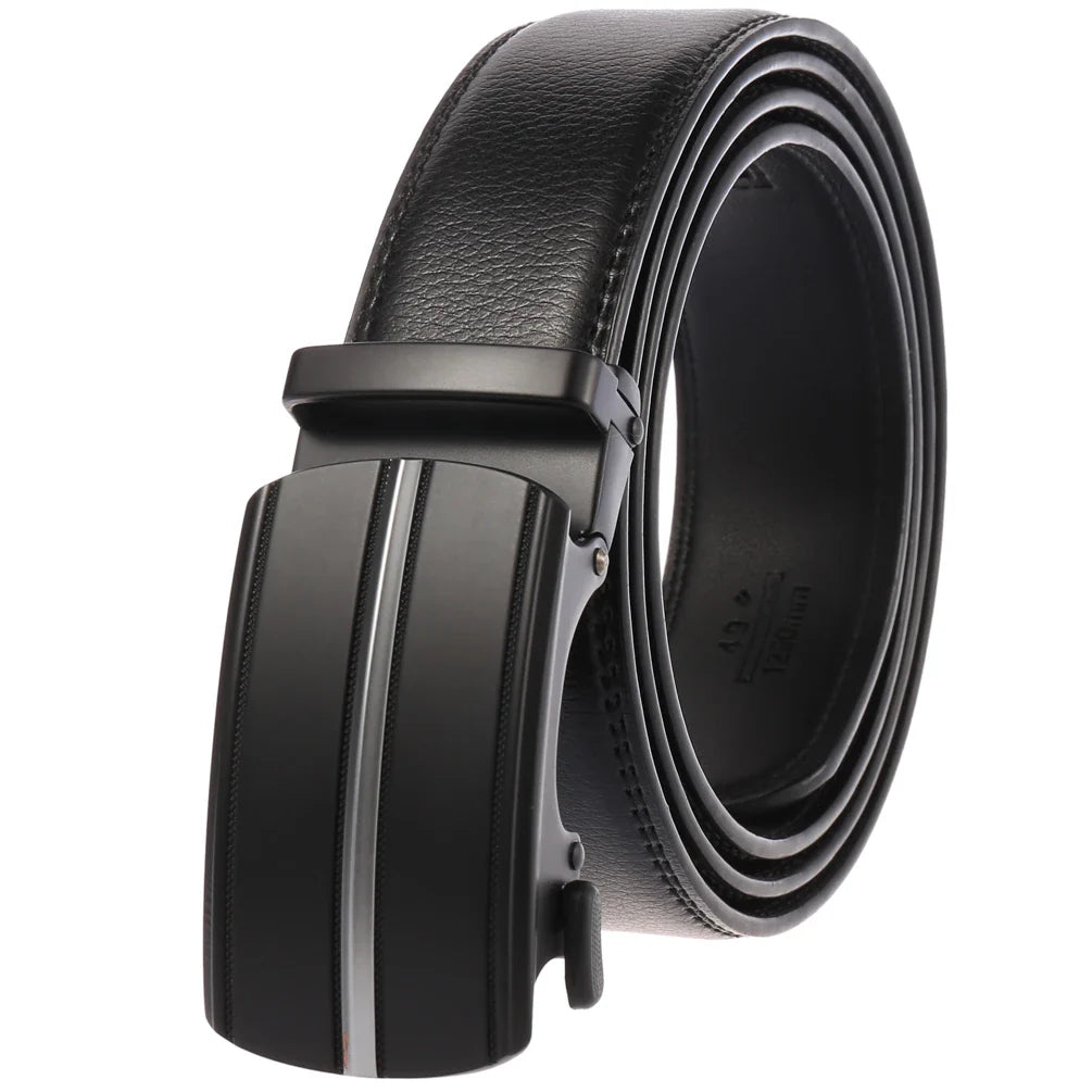 HKM-584723 Genuine Cow Leather Men's Designer Belt - Sophisticated and Durable Accessory