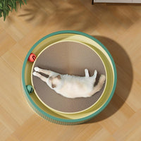 HKM-645459 Interactive Cat Scratching Board with 2-in-1 Design and Moving Ball Toys, Eco-Friendly Cardboard Scratcher for Indoor Cats