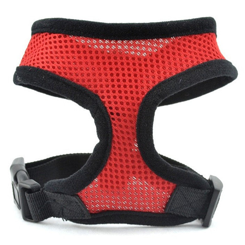 HKM-812115 Teddy Vest-Style Dog Walking Collar for Small Dogs - Red, Black, Yellow, Blue, Pink Sizes XS, S, M