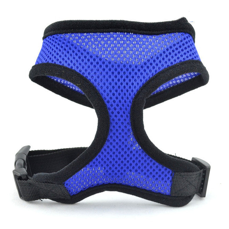 HKM-812115 Teddy Vest-Style Dog Walking Collar for Small Dogs - Red, Black, Yellow, Blue, Pink Sizes XS, S, M