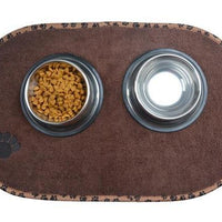 HKM-188179 Non-Slip Microfiber Pet Food Bowl Mat – Washable & Removable Design for Cats and Dogs