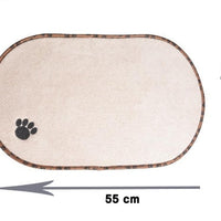 HKM-188179 Non-Slip Microfiber Pet Food Bowl Mat – Washable & Removable Design for Cats and Dogs