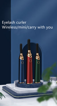 HKM-285459 Rechargeable Electric Eyelash Curler with Heating Feature - Available in Red, Green, and Blue
