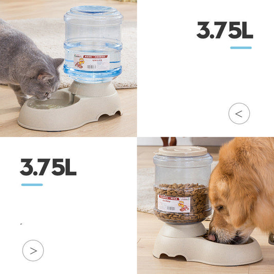 HKM-999955 Automatic Pet Food Dispenser - 3.75L Capacity, Made of Food-Grade Plastic, Easy Assembly for Dogs and Cats