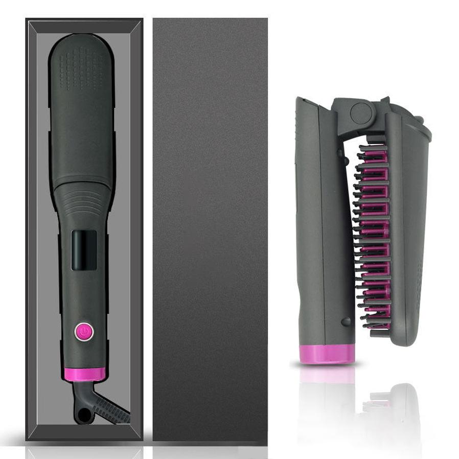 KTX-355283 Portable Wet and Dry Hair Straightener with Negative Ion Technology and Temperature Control