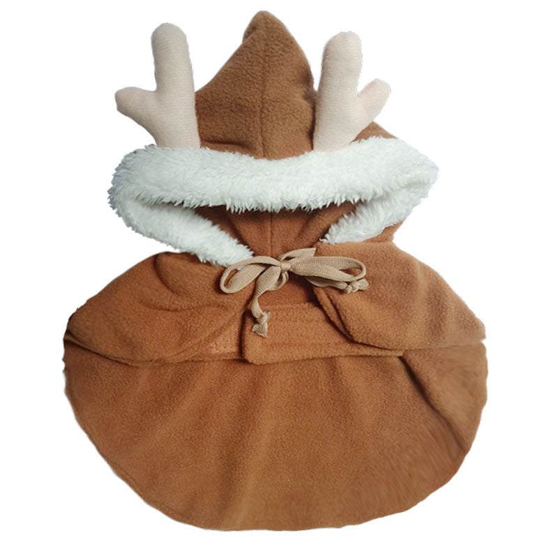 JMT-439370 Christmas Cloak with Hood for Pets - Cute and Cozy Winter Costume for Dogs and Cats
