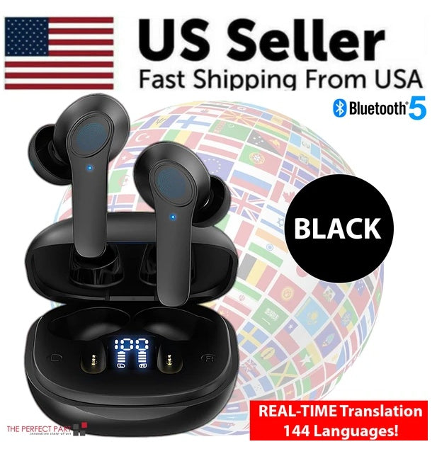 KTX-149459 Translator Earbuds with Dual Microphones for Real-Time AI Translation in 144 Languages