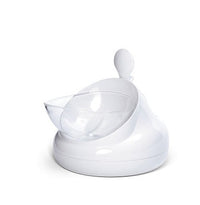 HKM-111763 Double Bowl Oblique Mouth Bowl in Cream Blue and Ash Iceberg White, Medium Size