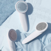 HKM-409875 Pet Massage Comb for Cats - Knot Removal Hair Brush in Pink, Gray, and Blue, ABS Material