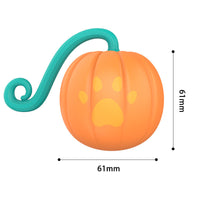 HKM-493651 Luminous Cat Teasing Balls in Watermelon and Pumpkin Colors, Interactive Plastic Pet Toys