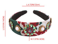 HKM-358675 Baroque Style U-Shape Headband with Ancient Bronze Finish and Imitation Diamonds