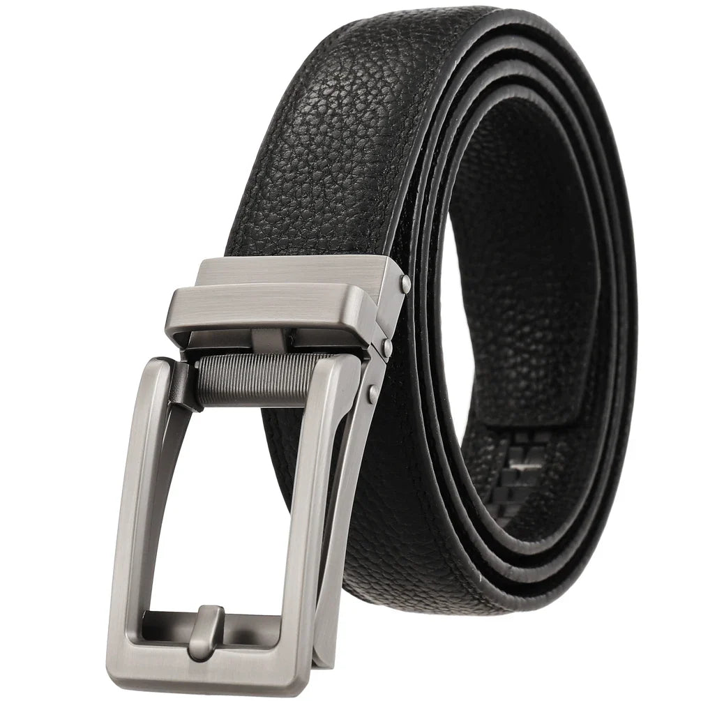 HKM-299027 Reversible Top Leather Buckle Belt with Adjustable Fit
