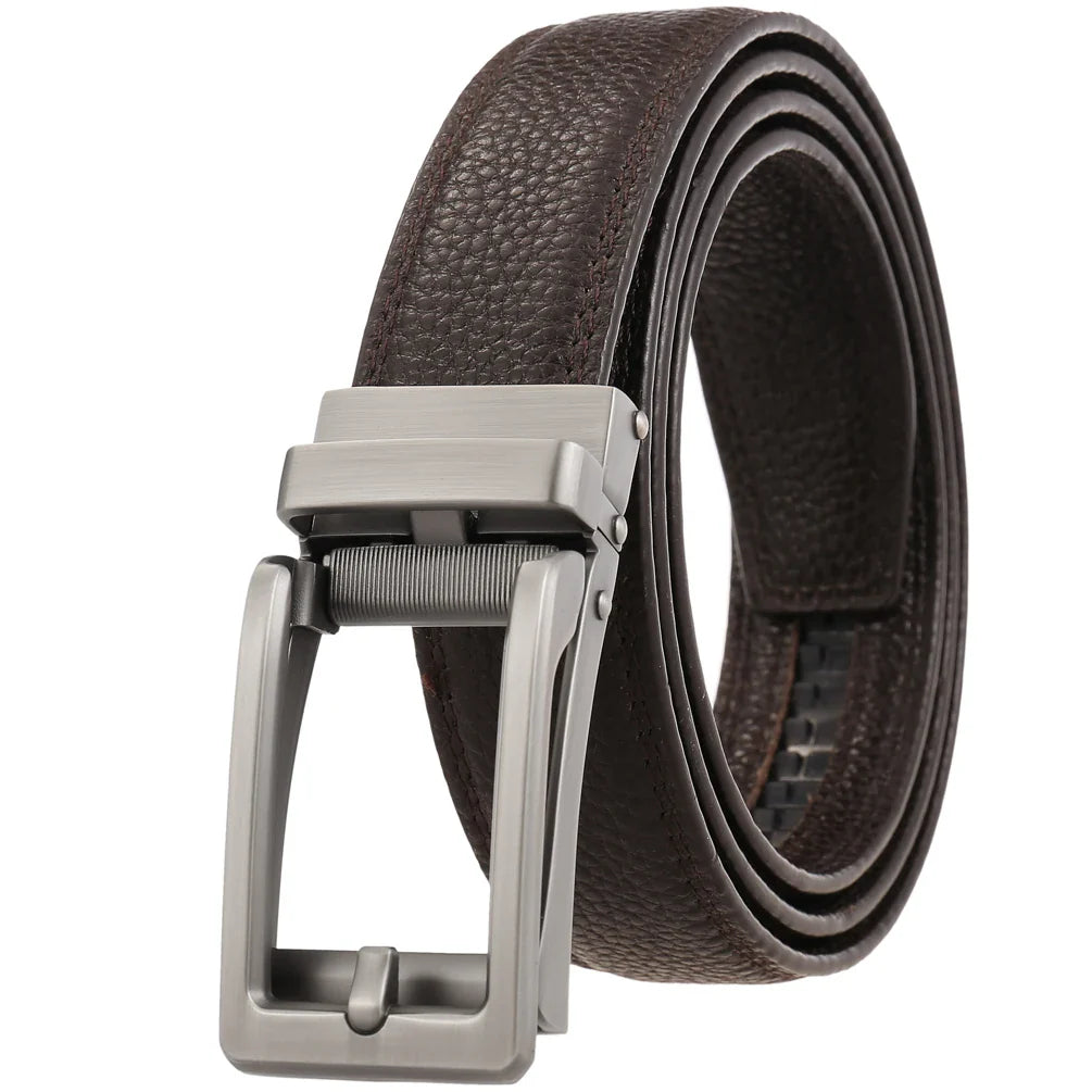 HKM-299027 Reversible Top Leather Buckle Belt with Adjustable Fit