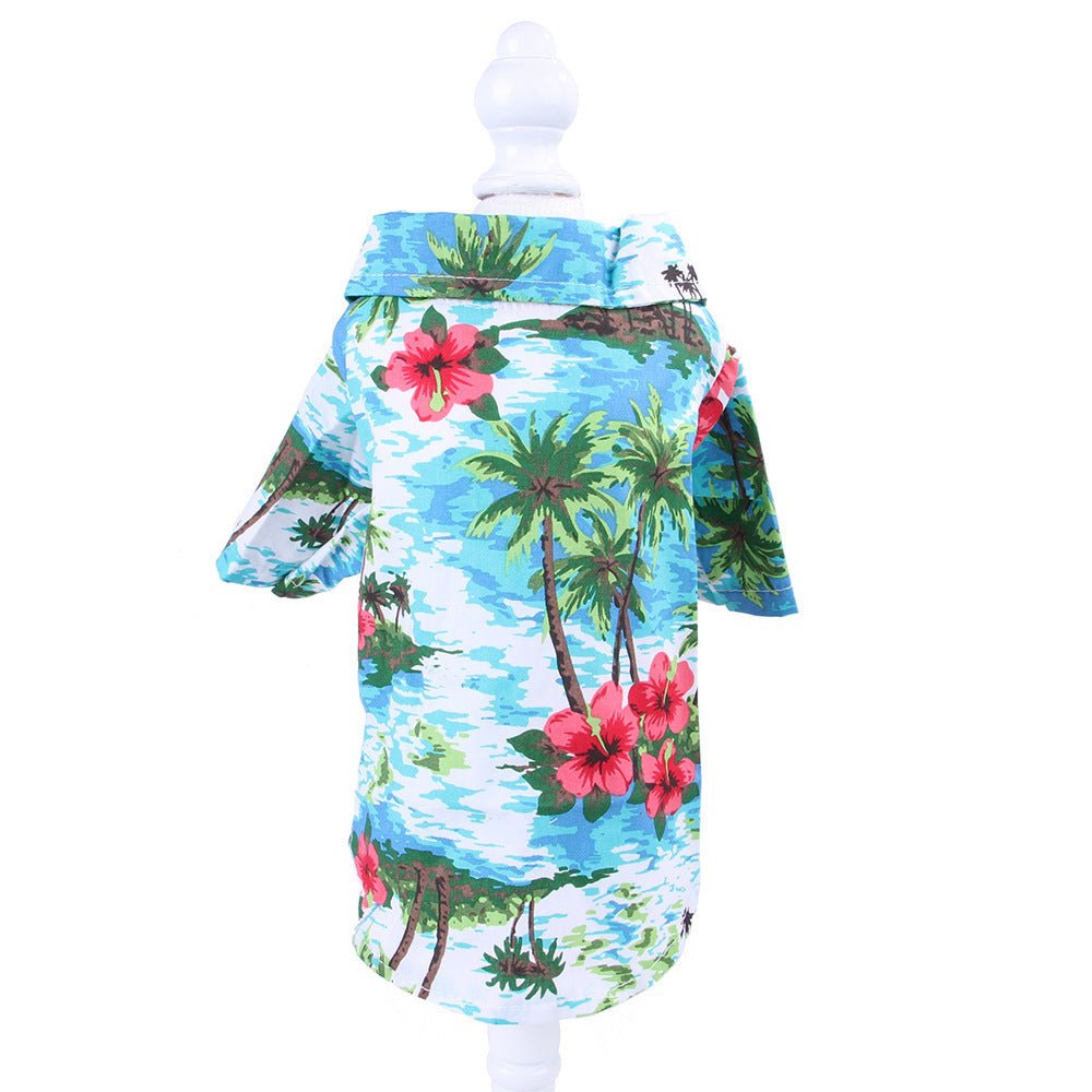 HKM-139667 Hawaiian Print Casual Shirt for Teddy Shiba Inu - Various Colors and Sizes Available
