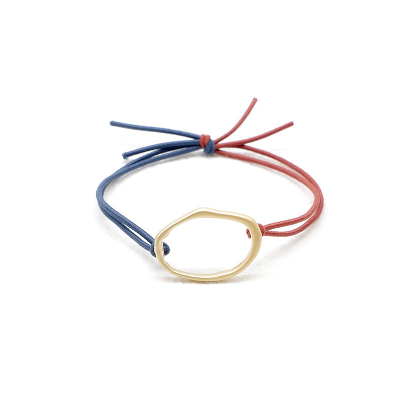 HKM-554131 Geometric Handmade Headband Hair Tie with Leather Case for Women