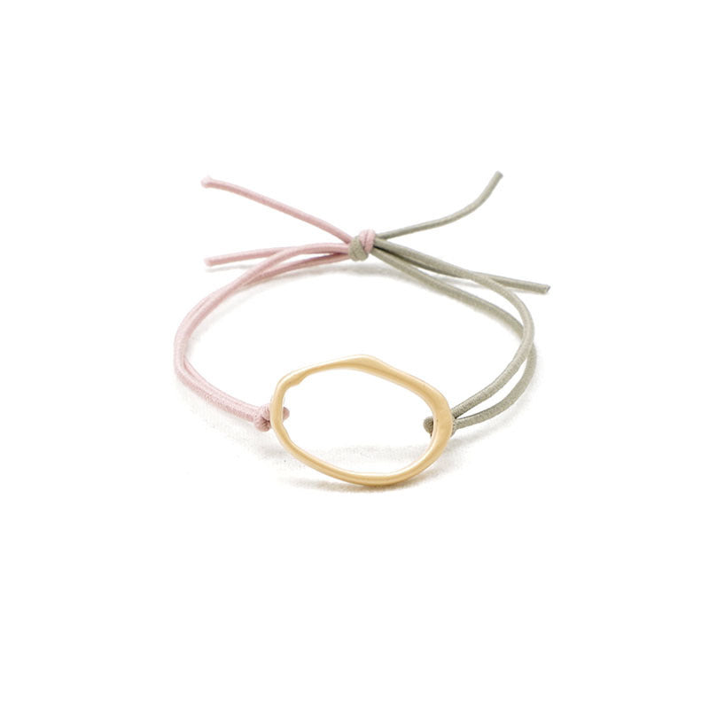 HKM-554131 Geometric Handmade Headband Hair Tie with Leather Case for Women