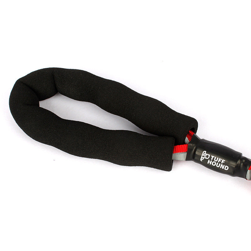 HKM-444755 High Elastic Reflective Leash for All Dog Sizes (10-60kg) - Durable Imitation Nylon Material, Available in Black and Red