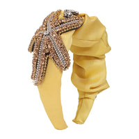 HKM-847891 Exaggerated Starfish Headband with Imitation Diamonds and Claw Chain in Multiple Colors