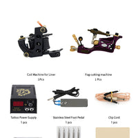 HKM-317843 Professional Tattoo Equipment Set - Complete Tools for Artists - European, British, American, & National Standards Compliance