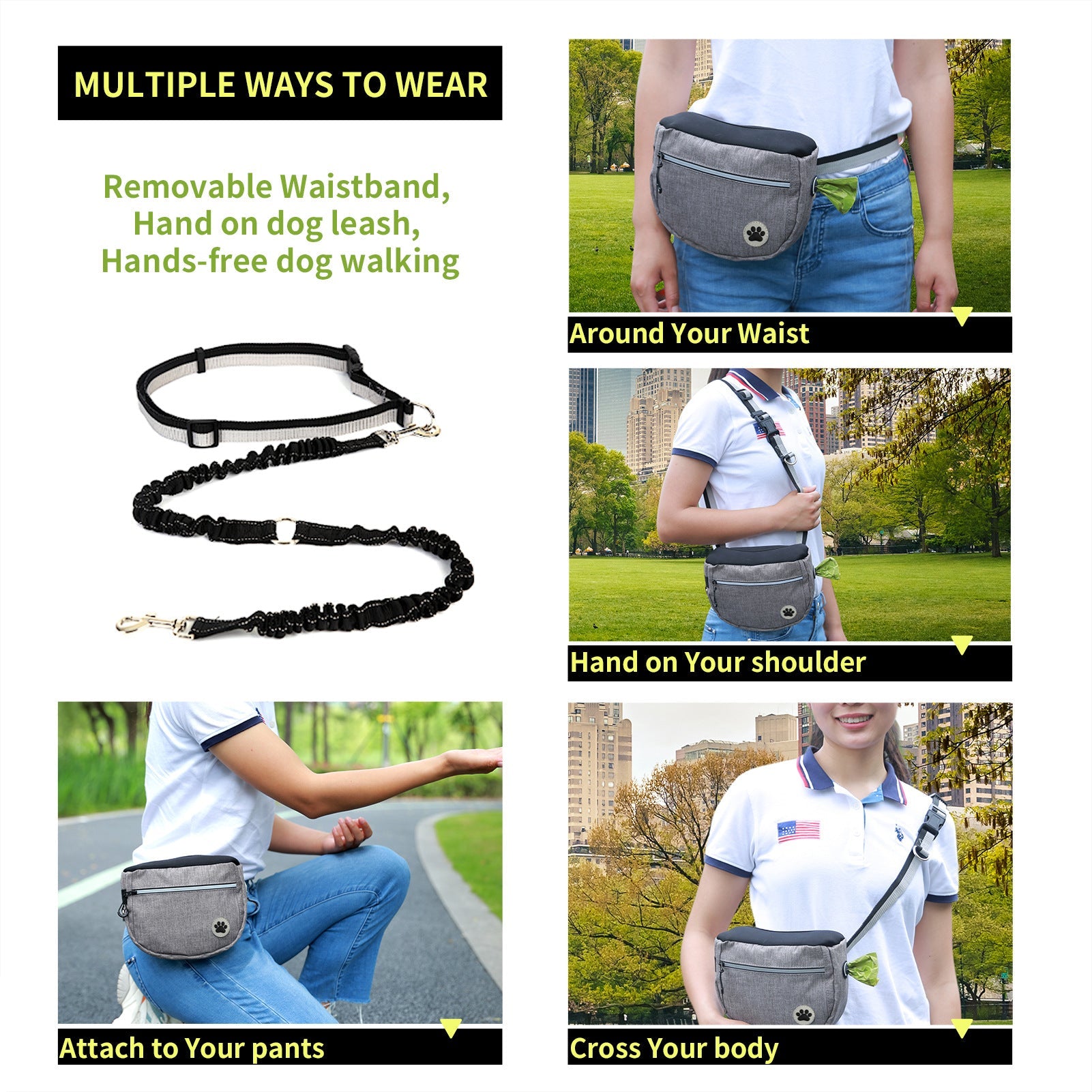 HKM-675091 Portable Dog Training Snack Bag for Walks and Outings