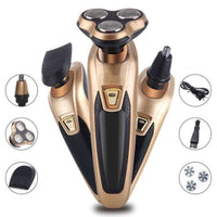 HKM-988499 Three-Head Floating Electric Shaver with Pop-Up Trimmer and Body Wash Feature