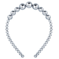 HKM-962003 Creative Retro Women's Alloy Headwear Set with Geometric Styling - Round Bead Hair Band in Gold and Silver