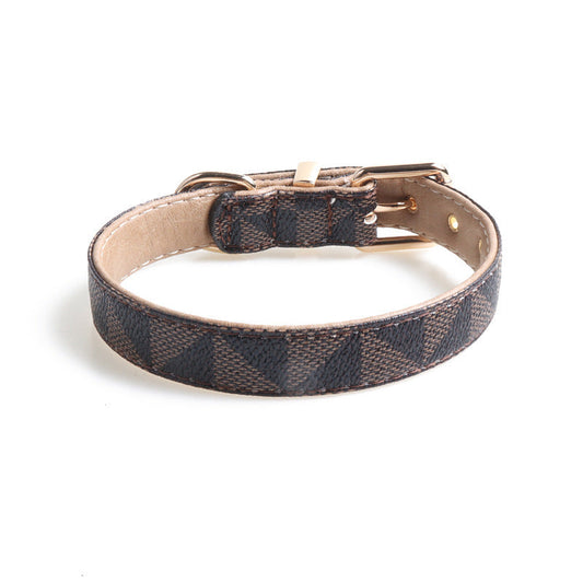 HKM-490707 Exquisite PU Leather Dog Collar in Various Colors and Sizes