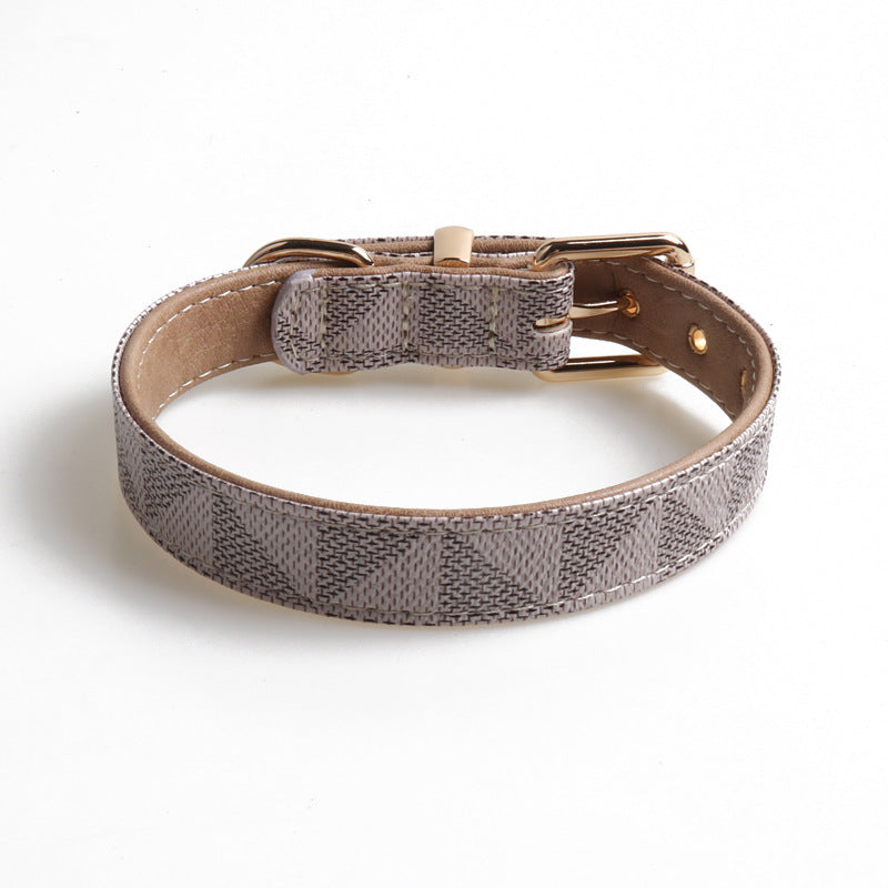 HKM-490707 Exquisite PU Leather Dog Collar in Various Colors and Sizes