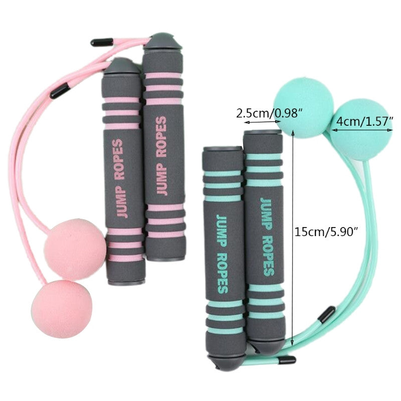 HKM-493651 Cordless Stainless Steel Double-Bearing Skipping Rope with EVA Sponge Ball Handle