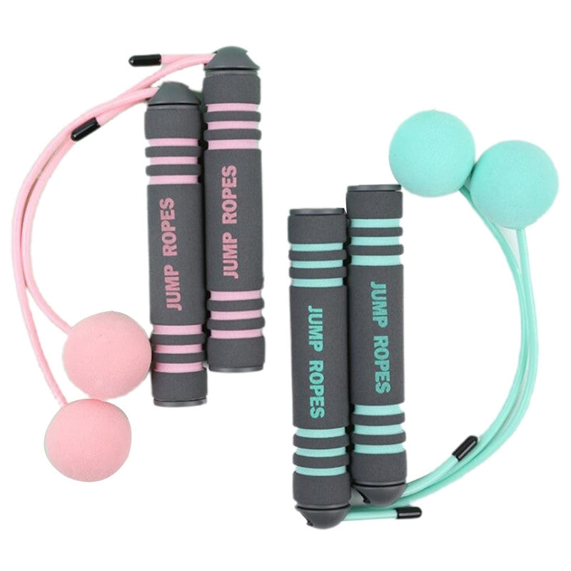 HKM-493651 Cordless Stainless Steel Double-Bearing Skipping Rope with EVA Sponge Ball Handle