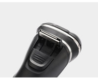 HKM-921811 Three-Head Electric Beard Trimmer with Dual Power Supply and Waterproof Design
