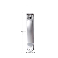 HKM-200339 Folding Portable Nail Clippers Set in Silver and Black - Stainless Steel, Available in Various Sizes