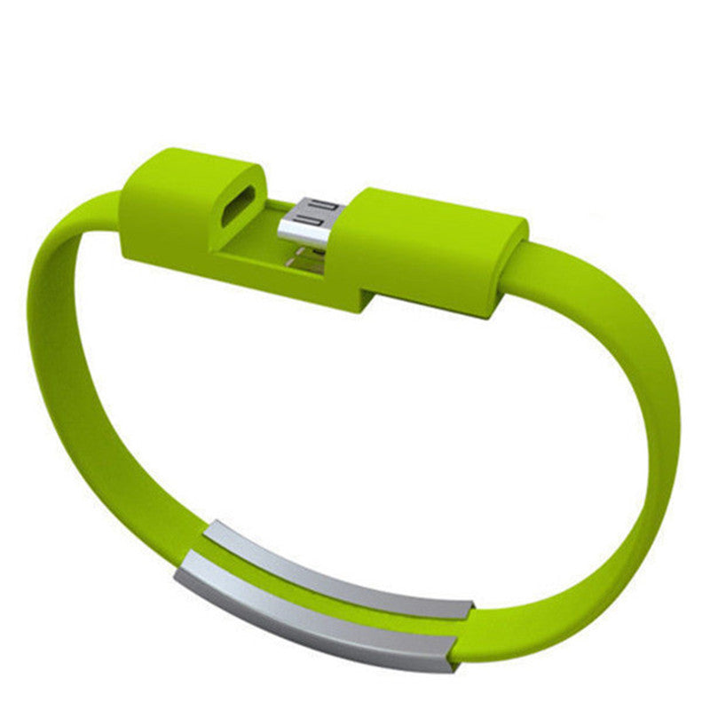 KTX-873235 Silicone USB Charging Short Cable Bracelet - Convenient and Stylish Connectivity