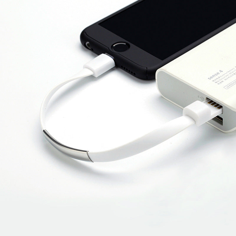 KTX-873235 Silicone USB Charging Short Cable Bracelet - Convenient and Stylish Connectivity